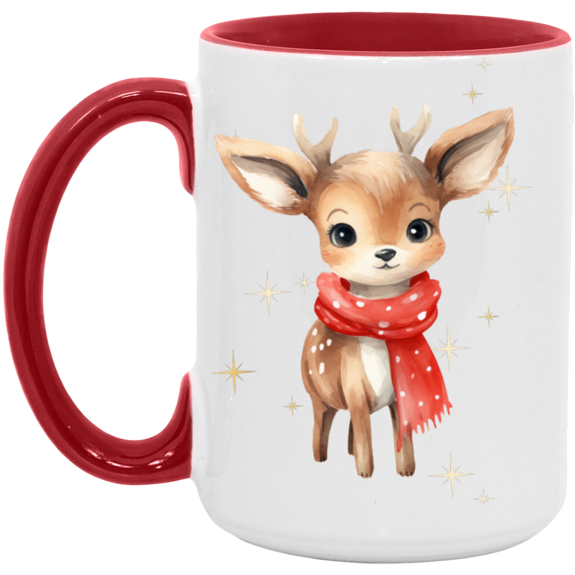 Reindeer with Aviator Sunglasses 15 oz Coffee Mug