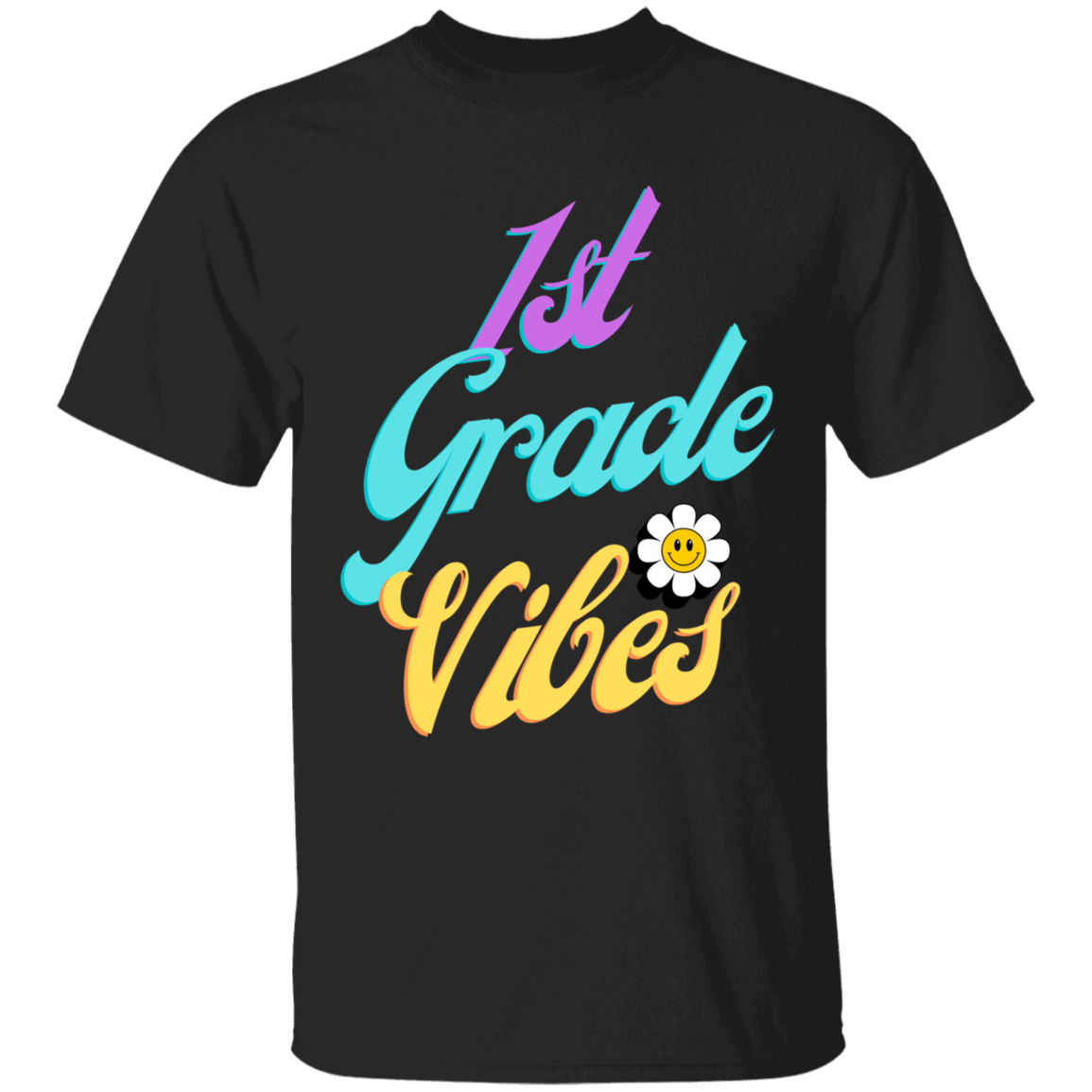 First Grade Vibes Retro School Shirt Youth