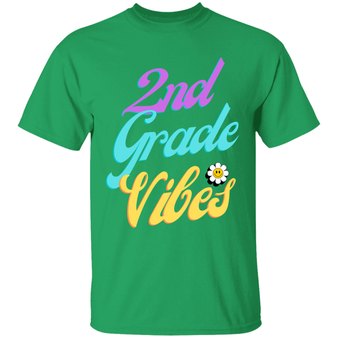 Second Grade Vibes Retro School Shirt Youth