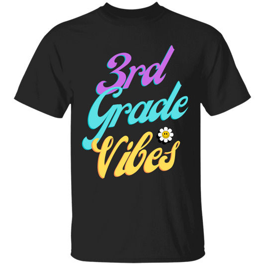 Third Grade Vibes Retro School Shirt Youth