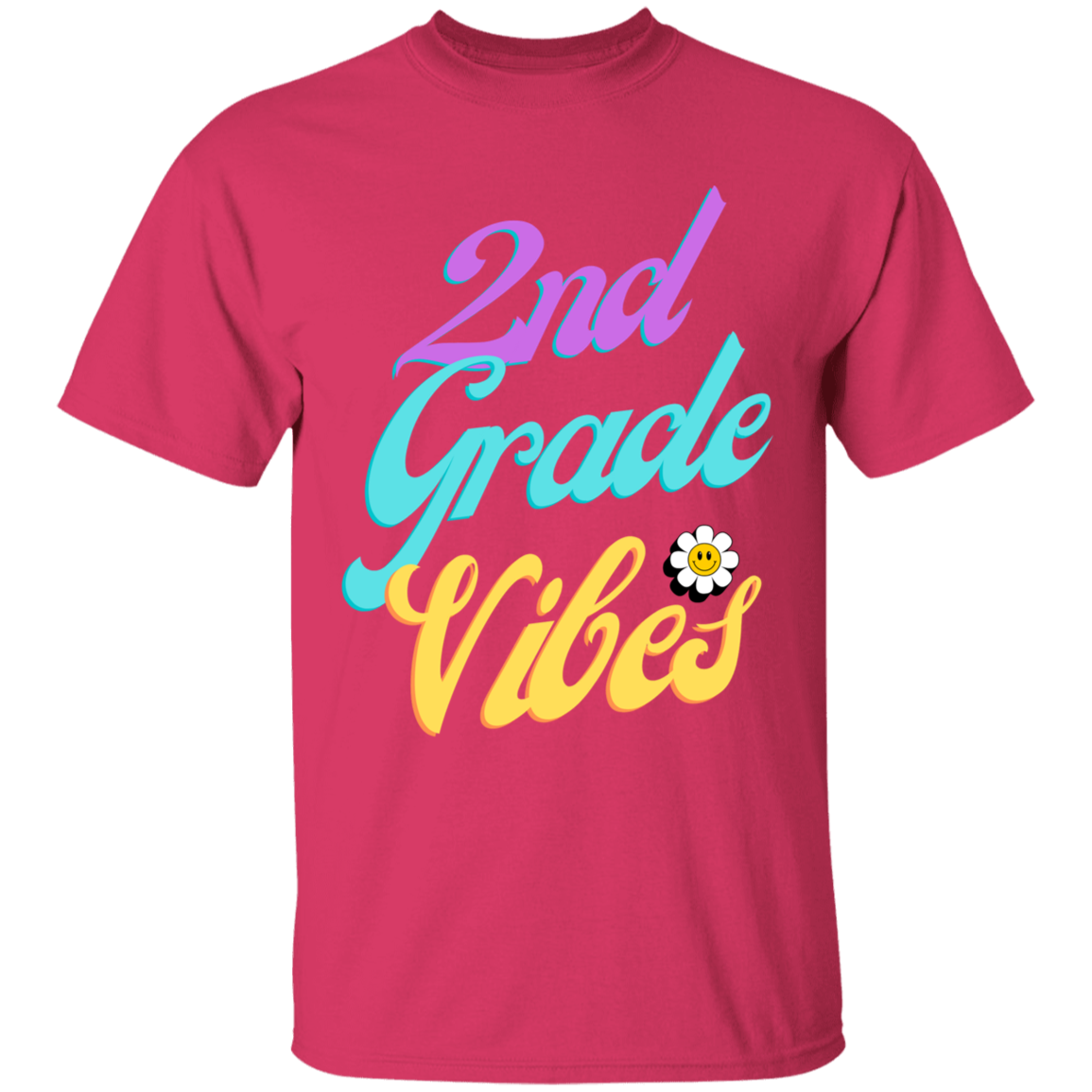 Second Grade Vibes Retro School Shirt Youth