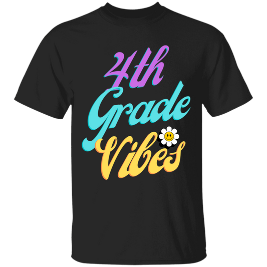 Fourth Grade Vibes Retro School Shirt Youth