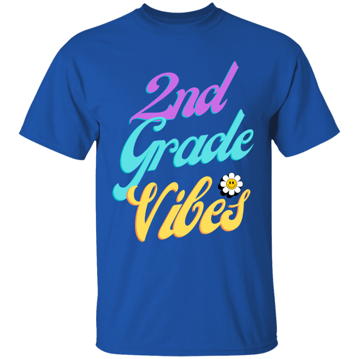 Second Grade Vibes Retro School Shirt Youth