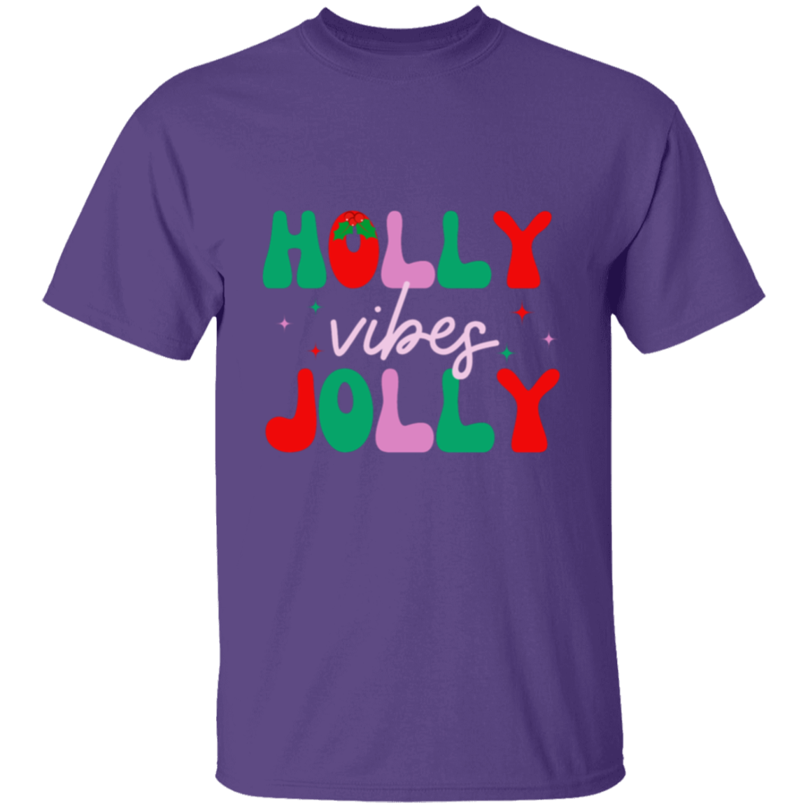 Holly Jolly Vibes Christmas T-Shirt Unisex
